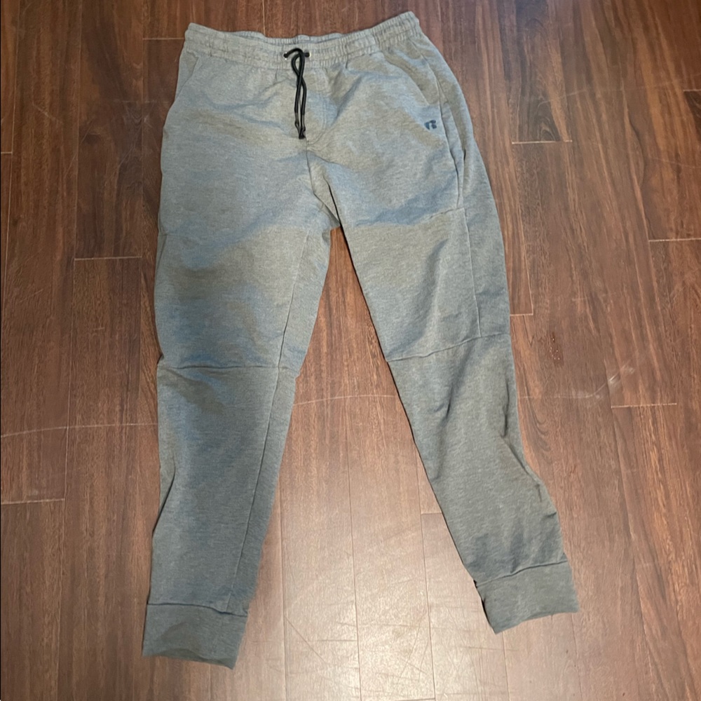 Russell gray joggers sweatpants workout gym athletic